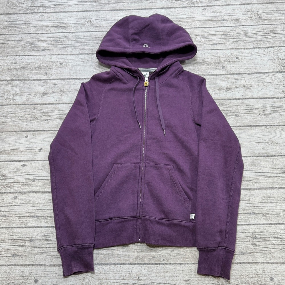 TNA Aritzia Hoodie Women's Small Purple Fleece Lined Full Zip Athletic Varsity